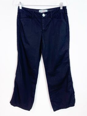 BURNING TORCH BLACK STRAIGHT WIDE LEG PANTS WOMENS SZ 8